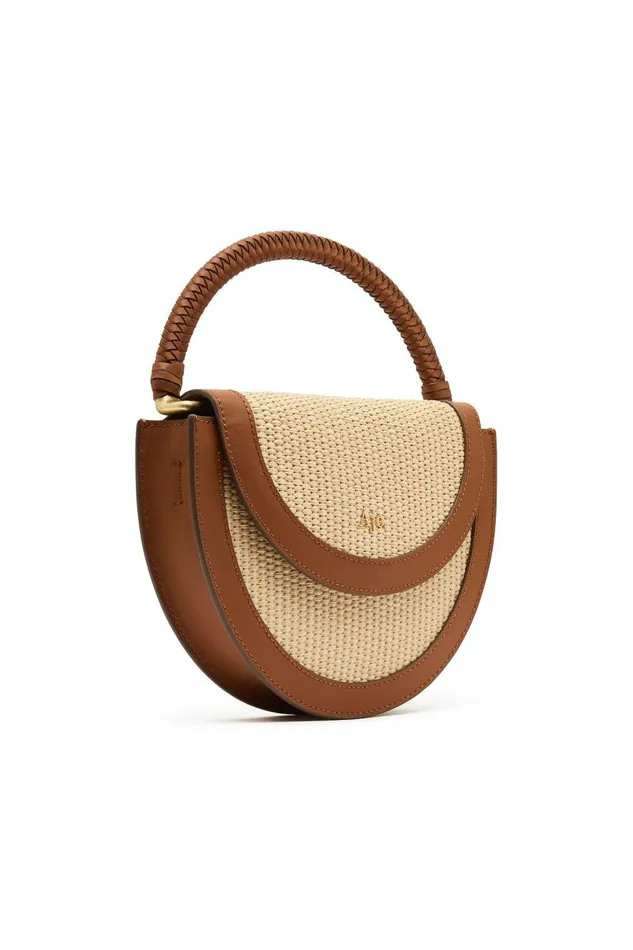 Aje Handbags and Wallets Norma Woven Crescent Clutch Naturalcinnamon 8211 Women Aje Handbags and Wallets Norma Woven Crescent Clutch Naturalcinnamon 8211 Women