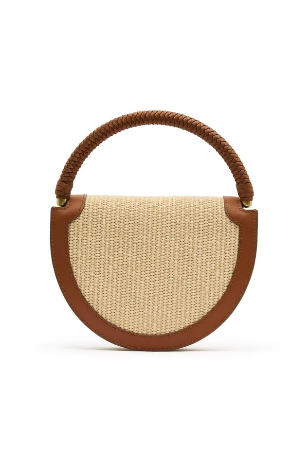 Aje Handbags and Wallets Norma Woven Crescent Clutch Naturalcinnamon 8211 Women Aje Handbags and Wallets Norma Woven Crescent Clutch Naturalcinnamon 8211 Women