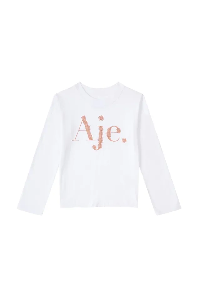 Aje Kids Nara Long Sleeve Kids Tee Whiteblush 8211 Women