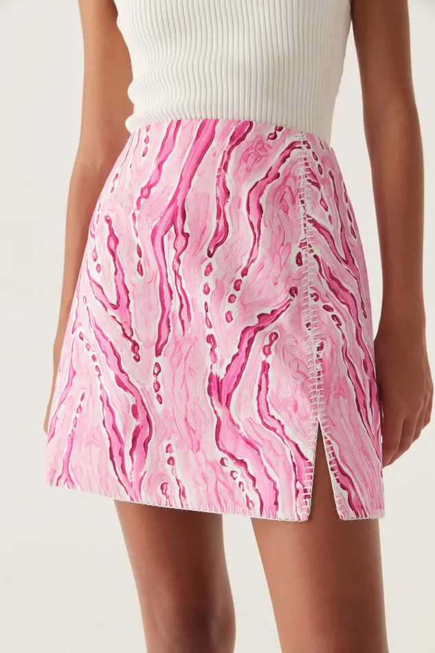 Aje Matching Sets Blaze Stitch Mini Skirt Dappled Flame 8211 Women