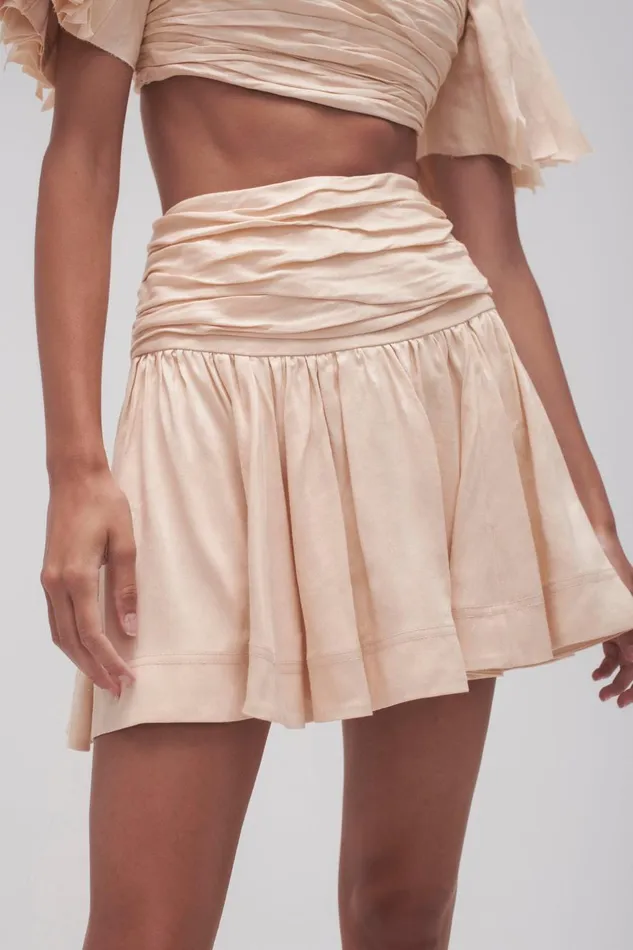 Aje Matching Sets Cari Ruched Waist Mini Skirt Coconut Cream 8211 Women