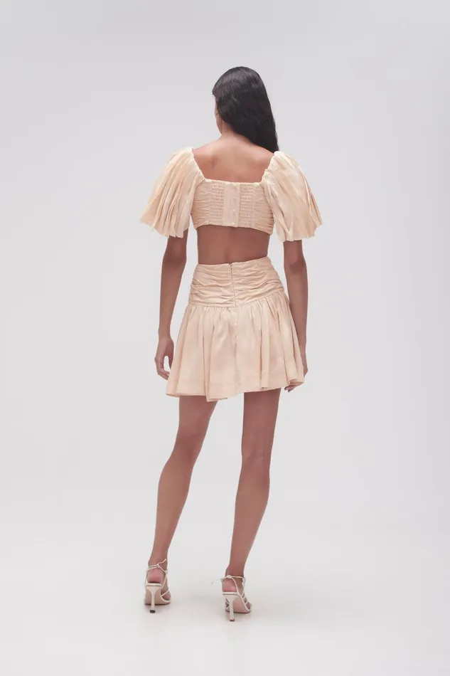 Aje Matching Sets Cari Ruched Waist Mini Skirt Coconut Cream 8211 Women