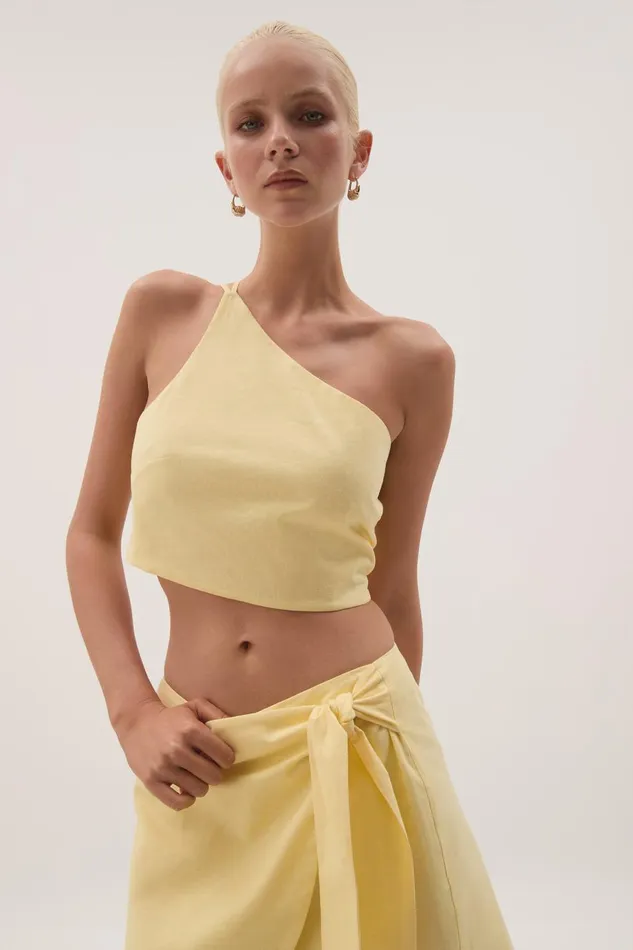 Aje Matching Sets Eden Tie Back Top Lemon 8211 Women