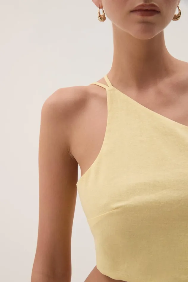 Aje Matching Sets Eden Tie Back Top Lemon 8211 Women Aje Matching Sets Eden Tie Back Top Lemon 8211 Women