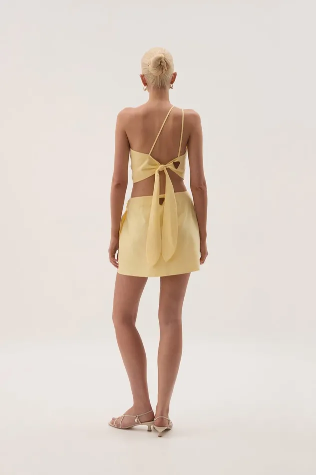 Aje Matching Sets Eden Tie Back Top Lemon 8211 Women Aje Matching Sets Eden Tie Back Top Lemon 8211 Women