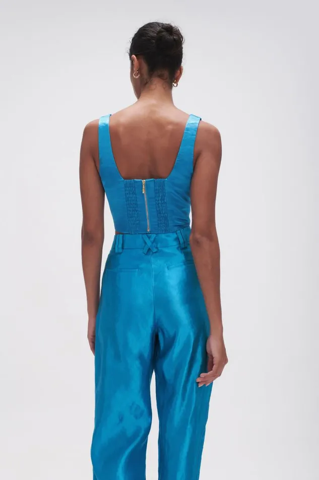 Aje Matching Sets Elation Pleated Bralette Azure Blue 8211 Women Aje Matching Sets Elation Pleated Bralette Azure Blue 8211 Women
