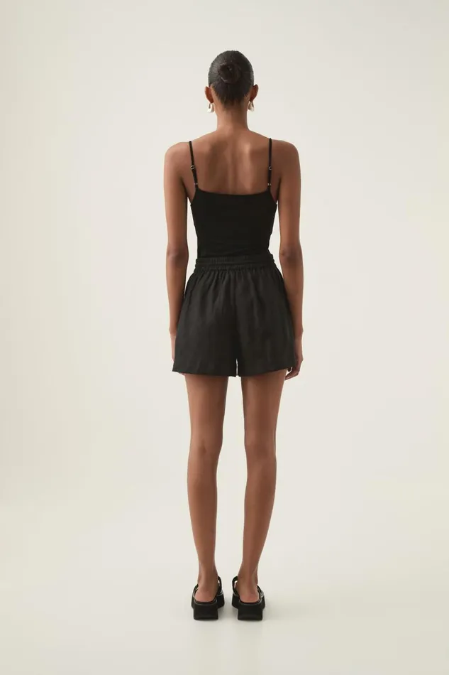 Aje Matching Sets Imogen Logo Linen Short Black 8211 Women