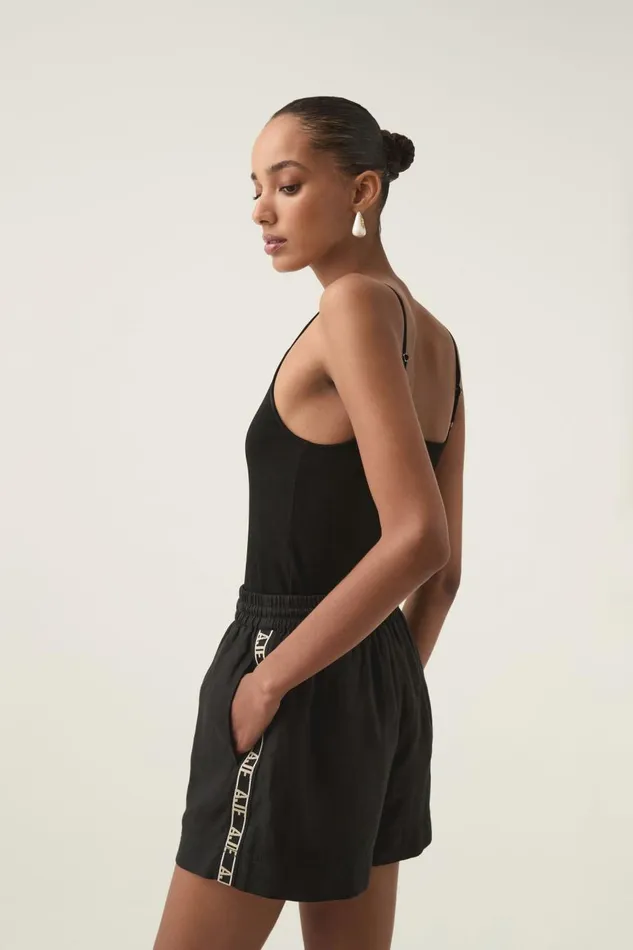 Aje Matching Sets Imogen Logo Linen Short Black 8211 Women