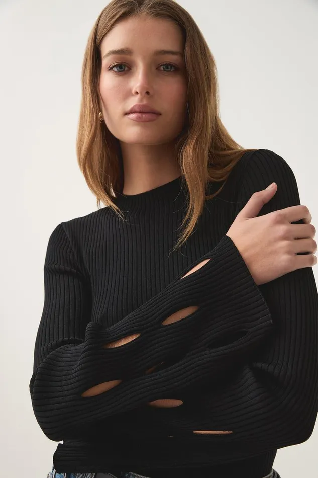Aje Matching Sets Resolution Knit Top Black 8211 Women Aje Matching Sets Resolution Knit Top Black 8211 Women