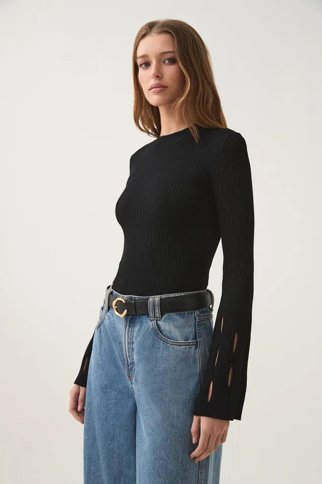 Aje Matching Sets Resolution Knit Top Black 8211 Women Aje Matching Sets Resolution Knit Top Black 8211 Women