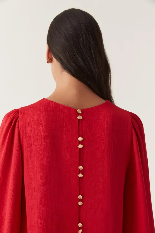 Aje Matching Sets Riya Blouse Scarlet Red 8211 Women Aje Matching Sets Riya Blouse Scarlet Red 8211 Women