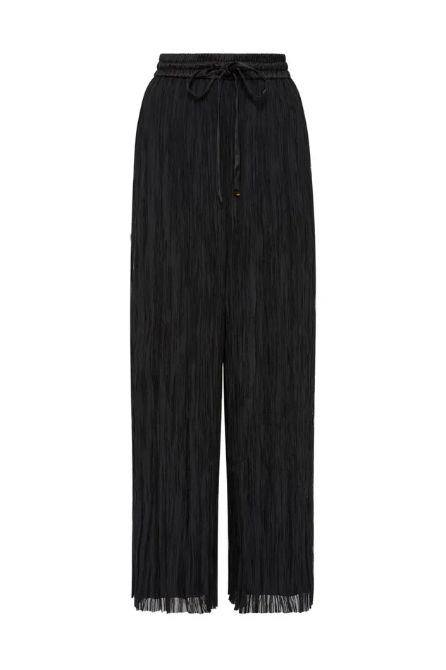 Aje Pants Aeriel Pleated Palazzo Pant Black 8211 Women