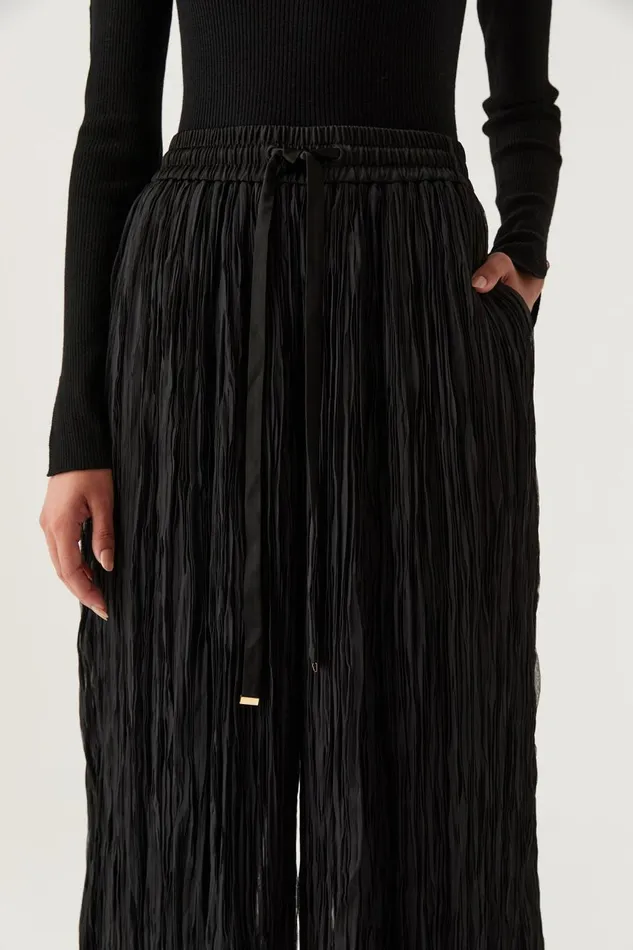 Aje Pants Aeriel Pleated Palazzo Pant Black 8211 Women