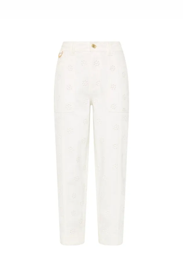 Aje Pants Ren Barrel Leg Jeans White 8211 Women