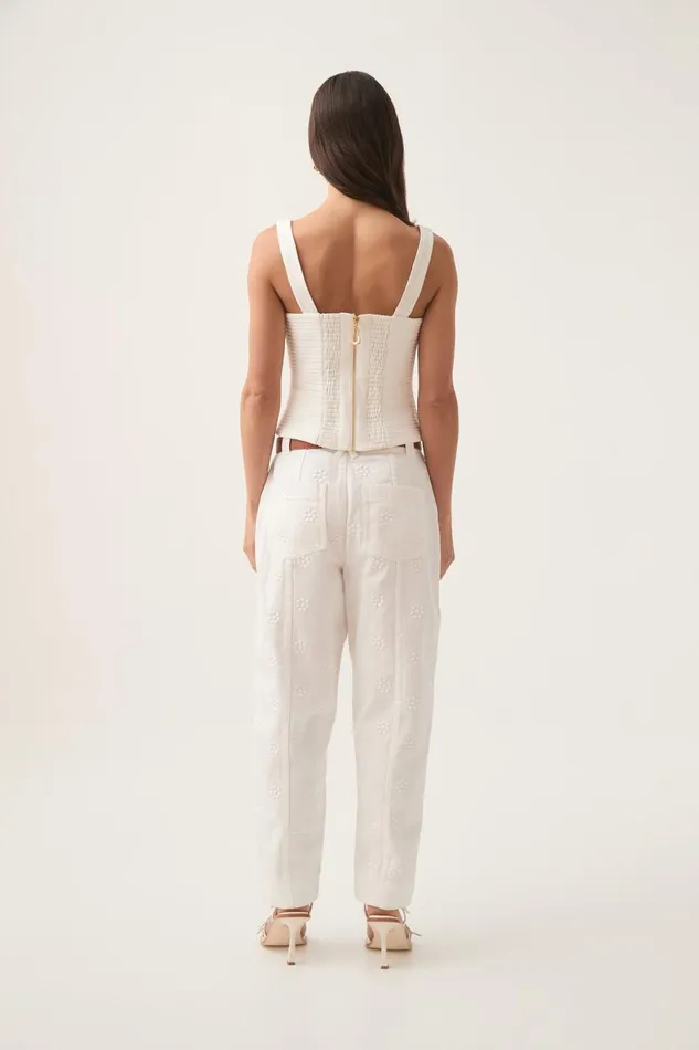Aje Pants Ren Barrel Leg Jeans White 8211 Women