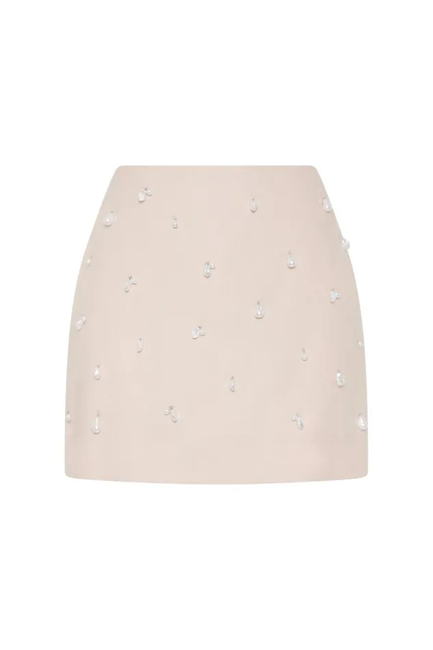 Aje Skirts Akoya Mini Skirt Oatmeal 8211 Women