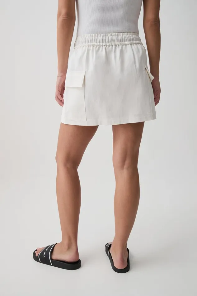 Aje Skirts Logo Tape Twill Mini Skirt 650 White 8211 Women Aje Skirts Logo Tape Twill Mini Skirt 650 White 8211 Women