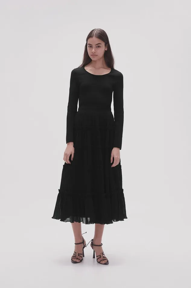Aje Skirts Robyn Tiered Maxi Skirt Black 8211 Women