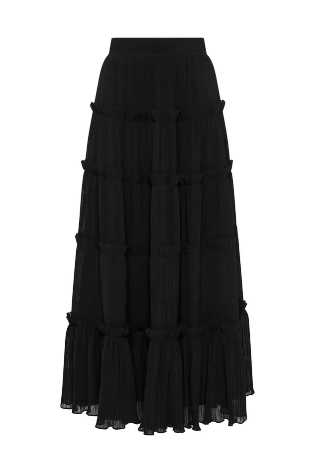Aje Skirts Robyn Tiered Maxi Skirt Black 8211 Women