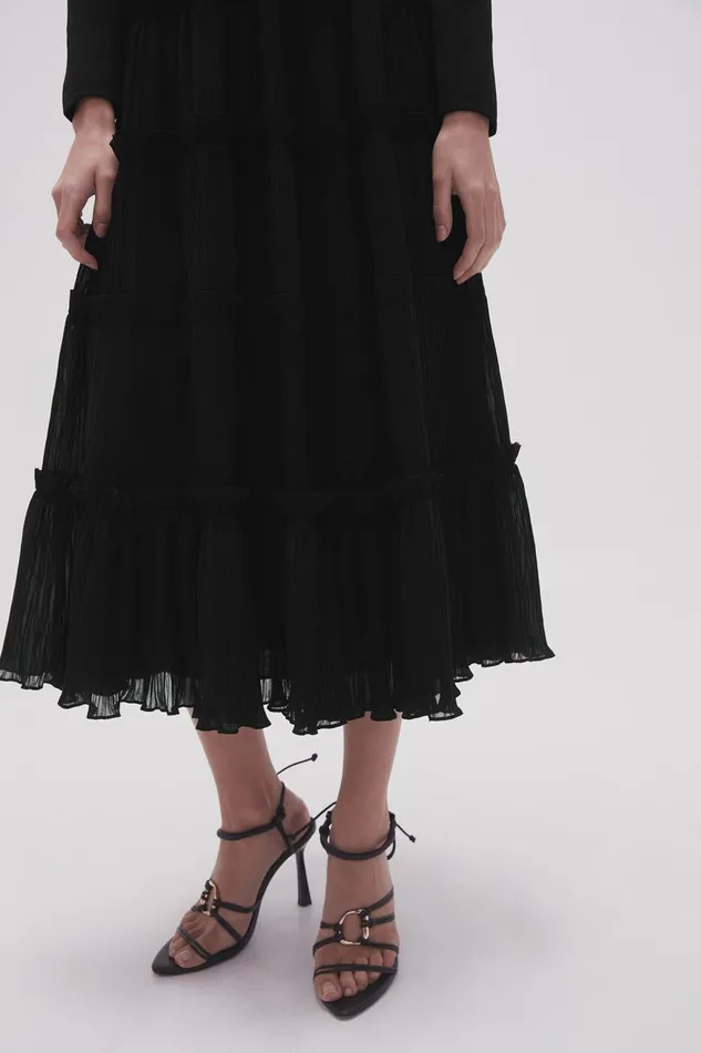 Aje Skirts Robyn Tiered Maxi Skirt Black 8211 Women