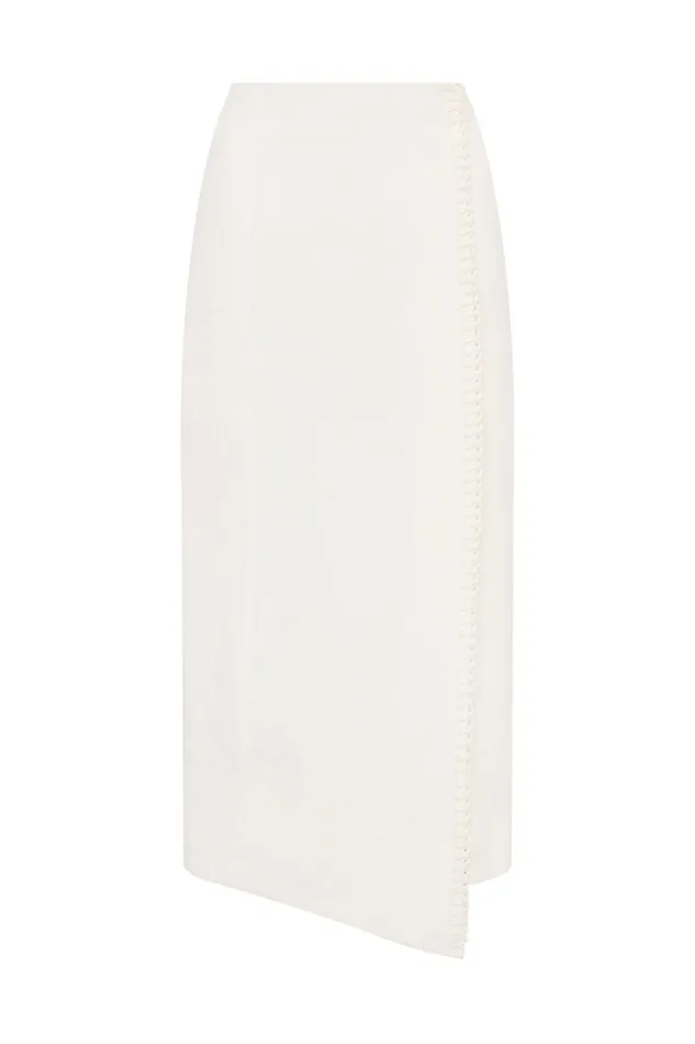 Aje Skirts Theory Cinched Midi Skirt Ivory 8211 Women