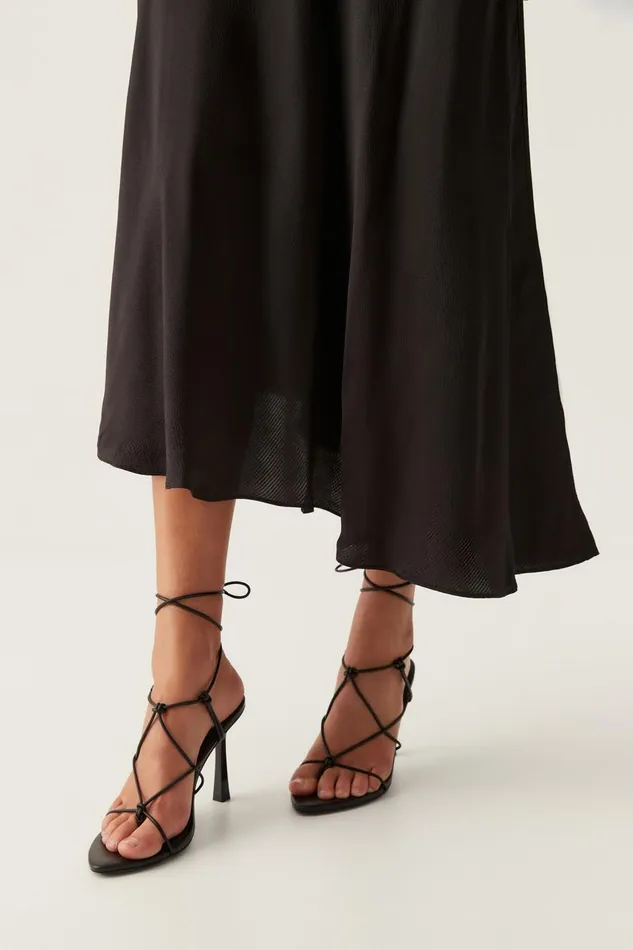 Aje Skirts Valeria Asymmetric Midi Skirt Black 8211 Women