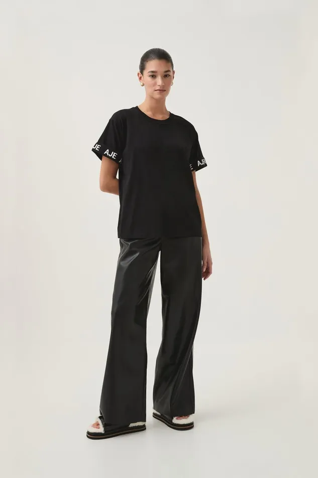 Aje Tees Theory Oversized Tee Black 8211 Women