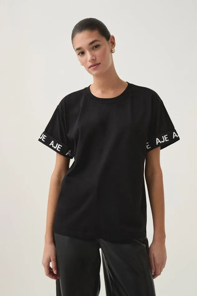 Aje Tees Theory Oversized Tee Black 8211 Women