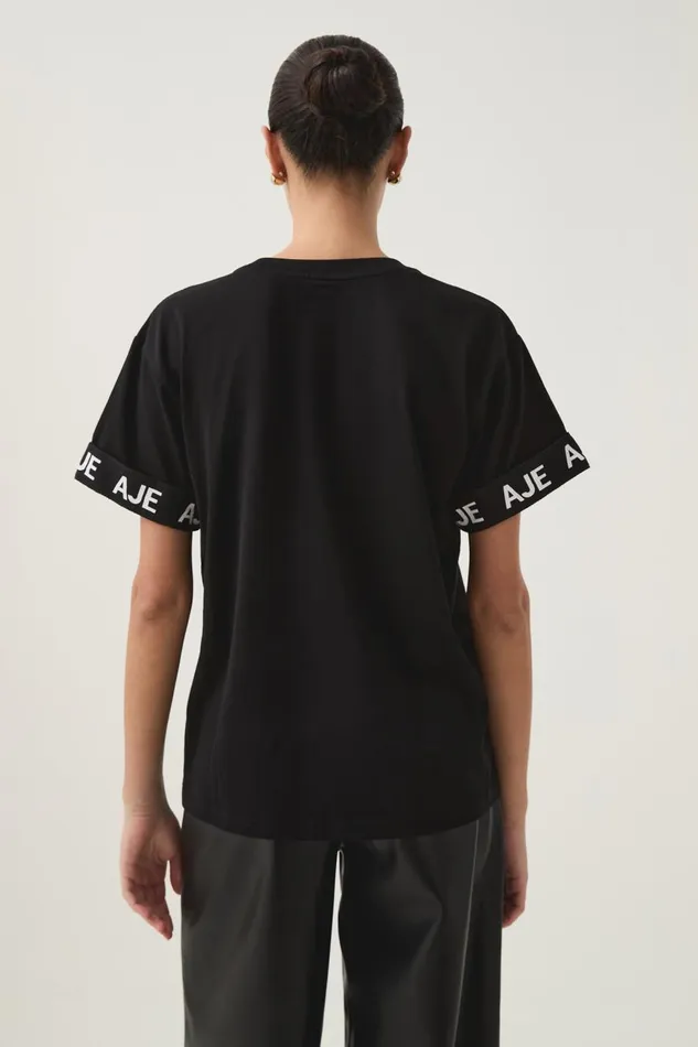 Aje Tees Theory Oversized Tee Black 8211 Women