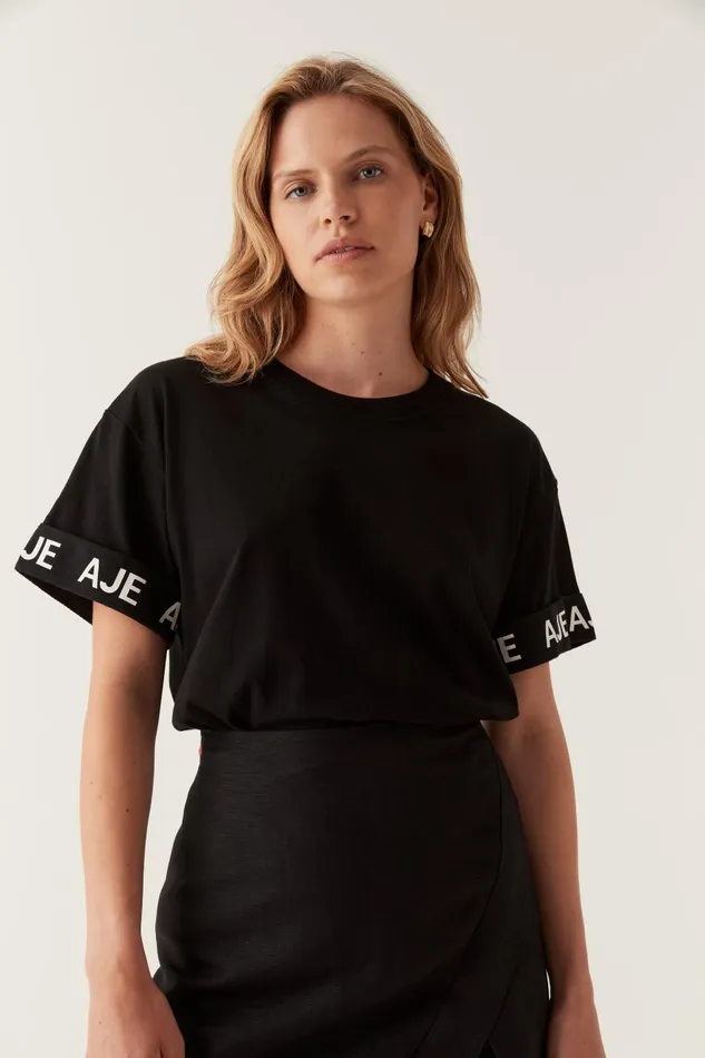 Aje Tees Theory Oversized Tee Black 8211 Women
