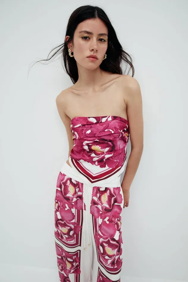 Aje Tops Atomic Scarf Top Boldly Blooming 8211 Women
