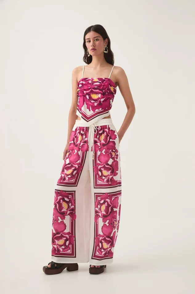 Aje Tops Atomic Scarf Top Boldly Blooming 8211 Women Aje Tops Atomic Scarf Top Boldly Blooming 8211 Women