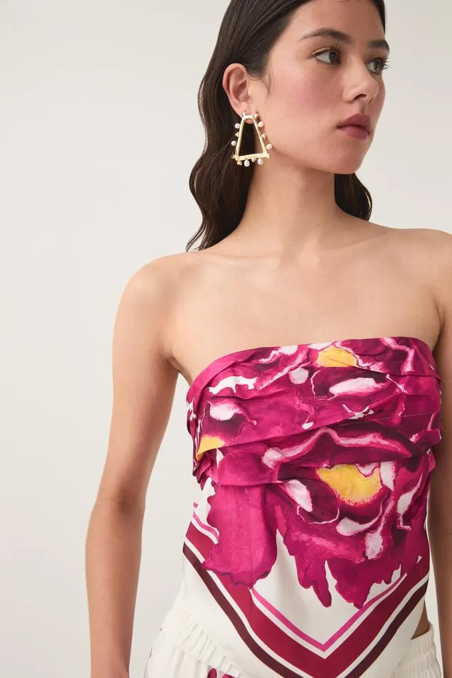 Aje Tops Atomic Scarf Top Boldly Blooming 8211 Women Aje Tops Atomic Scarf Top Boldly Blooming 8211 Women