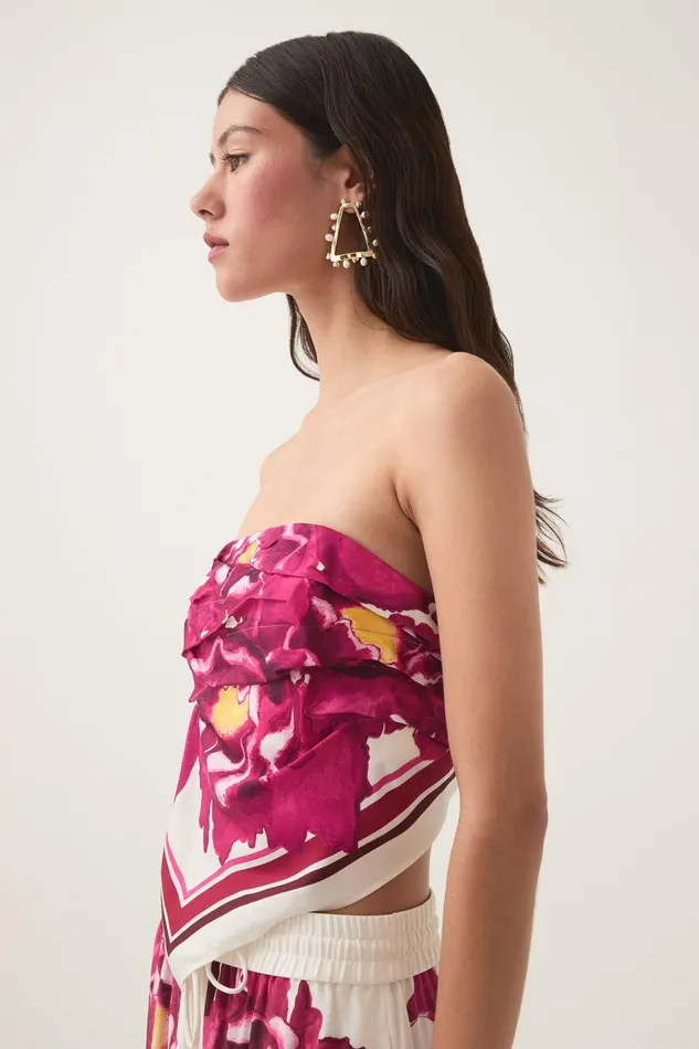 Aje Tops Atomic Scarf Top Boldly Blooming 8211 Women Aje Tops Atomic Scarf Top Boldly Blooming 8211 Women