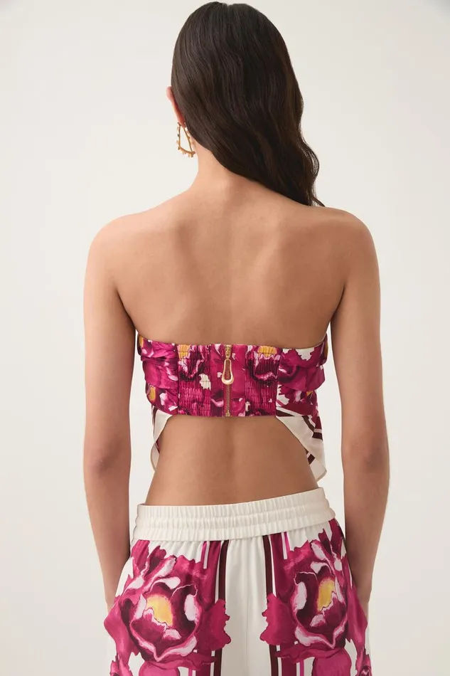 Aje Tops Atomic Scarf Top Boldly Blooming 8211 Women Aje Tops Atomic Scarf Top Boldly Blooming 8211 Women