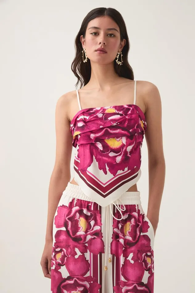 Aje Tops Atomic Scarf Top Boldly Blooming 8211 Women Aje Tops Atomic Scarf Top Boldly Blooming 8211 Women