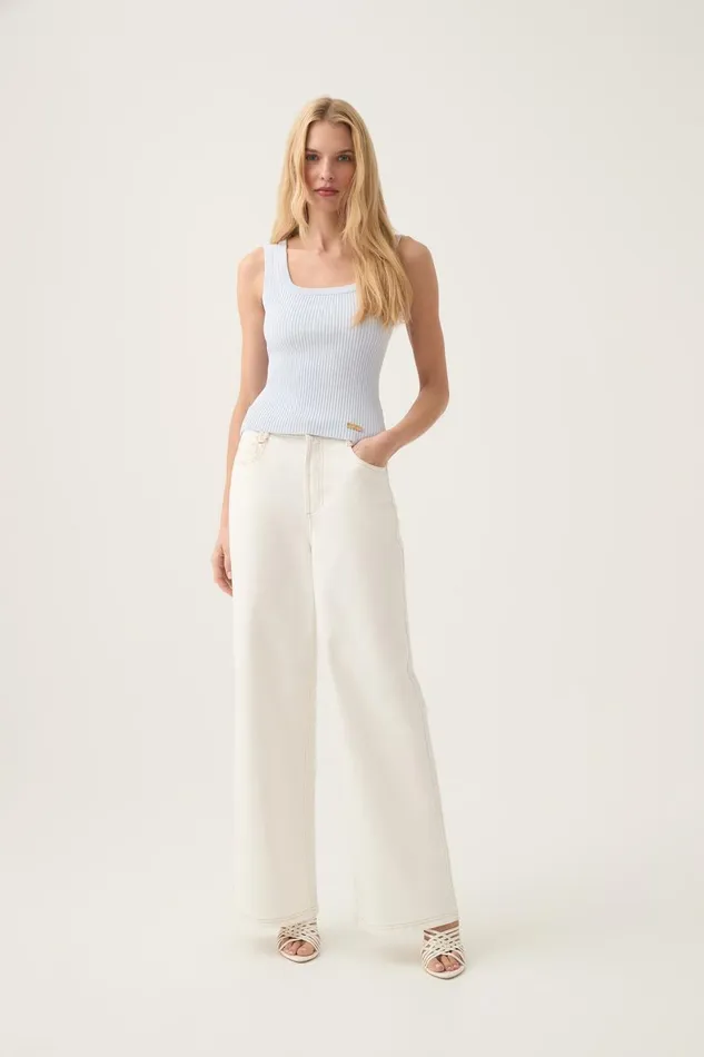 Aje Tops Bronte Knit Tank Soft Sky 8211 Women