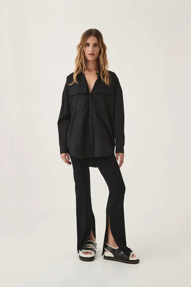 Aje Tops Eaves Oversized Shirt Black 8211 Women