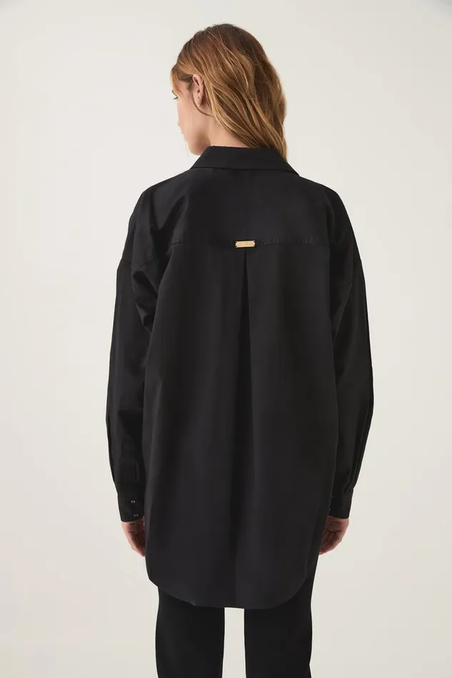 Aje Tops Eaves Oversized Shirt Black 8211 Women Aje Tops Eaves Oversized Shirt Black 8211 Women