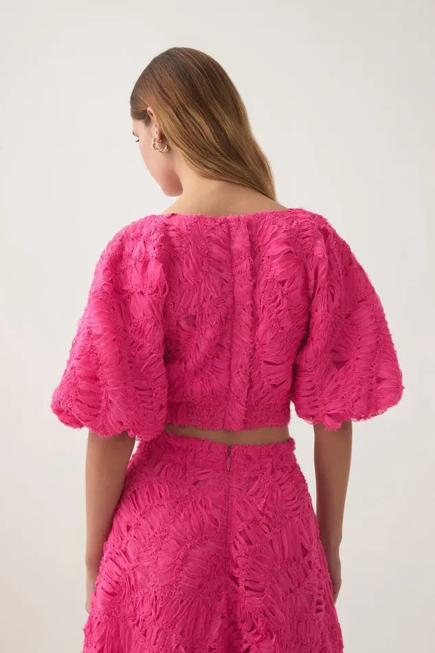 Aje Tops Florential Textured Top Azalea Pink 8211 Women Aje Tops Florential Textured Top Azalea Pink 8211 Women