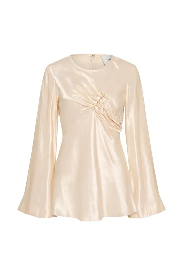 Aje Tops Moonglade Pierced Top Coconut Cream 8211 Women Aje Tops Moonglade Pierced Top Coconut Cream 8211 Women