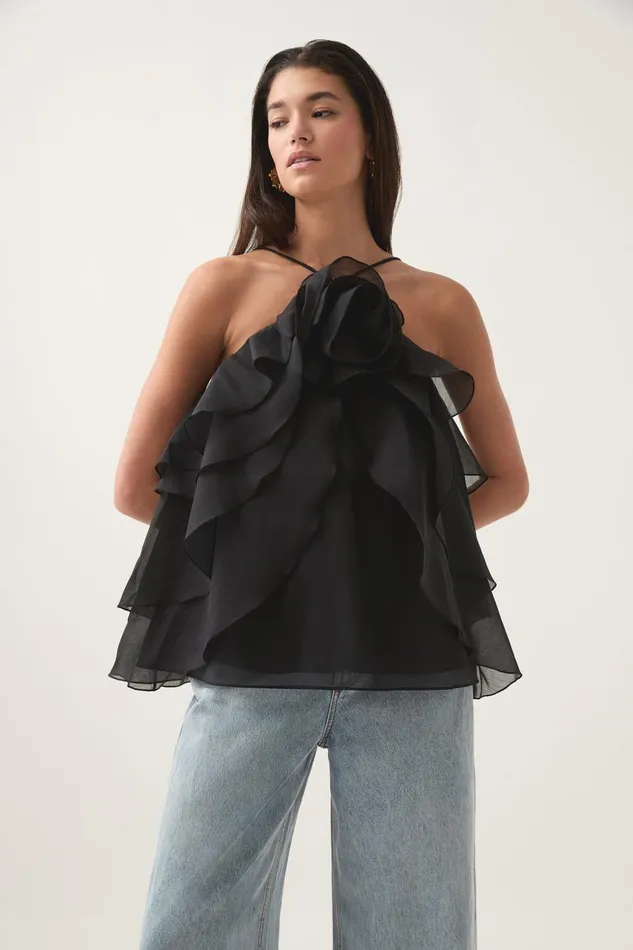 Aje Tops Pandorea Layered Top Black 8211 Women