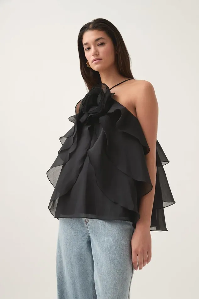 Aje Tops Pandorea Layered Top Black 8211 Women Aje Tops Pandorea Layered Top Black 8211 Women