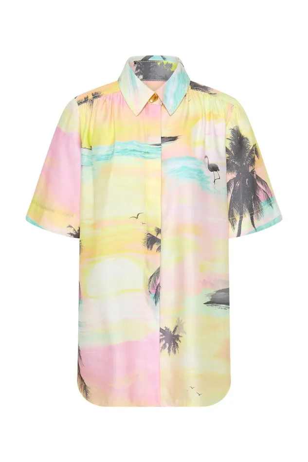 Aje Tops Paradise Shirt Sunset Sky 8211 Women Aje Tops Paradise Shirt Sunset Sky 8211 Women