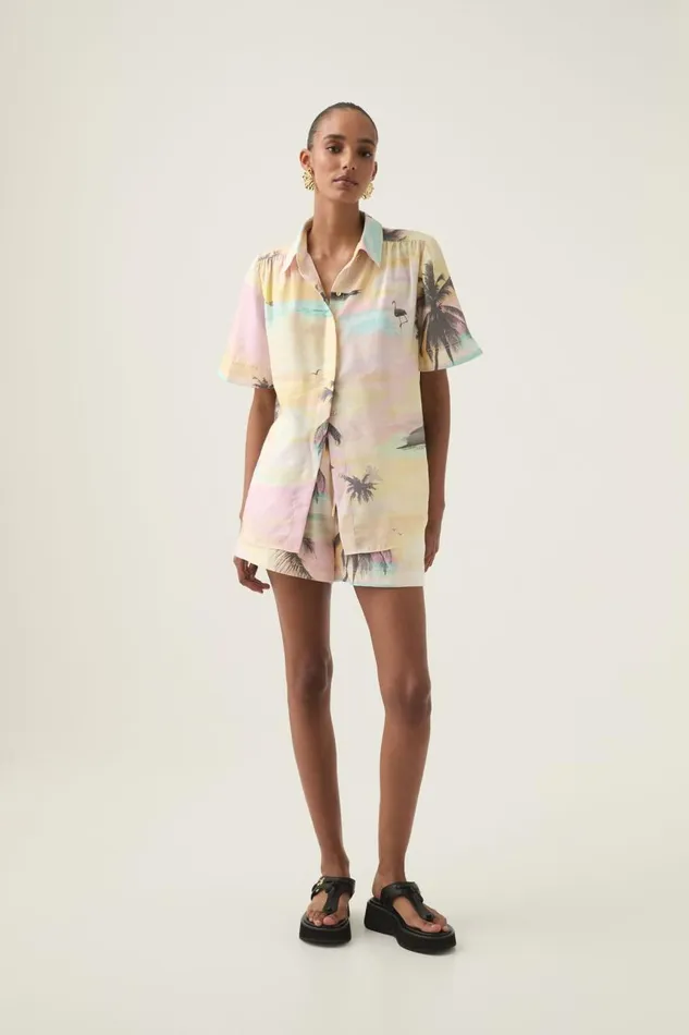 Aje Tops Paradise Shirt Sunset Sky 8211 Women Aje Tops Paradise Shirt Sunset Sky 8211 Women