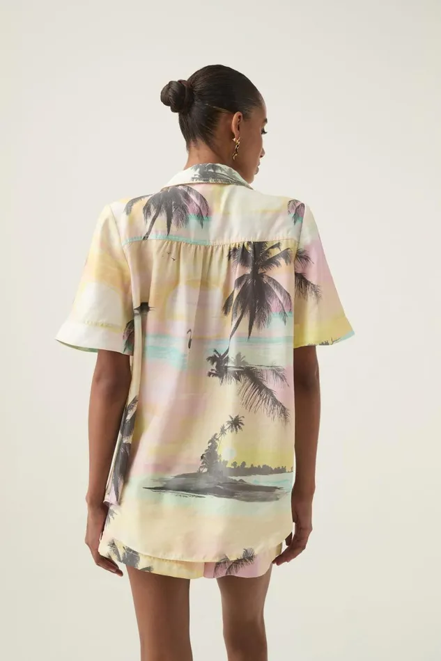 Aje Tops Paradise Shirt Sunset Sky 8211 Women Aje Tops Paradise Shirt Sunset Sky 8211 Women