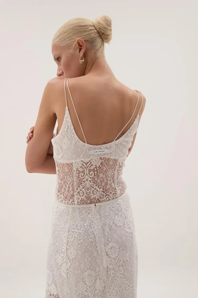 Aje Tops Pera Double Strap Cami White 8211 Women