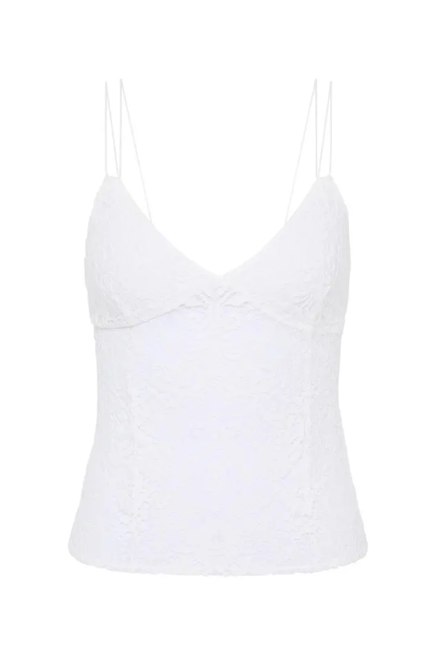 Aje Tops Pera Double Strap Cami White 8211 Women Aje Tops Pera Double Strap Cami White 8211 Women