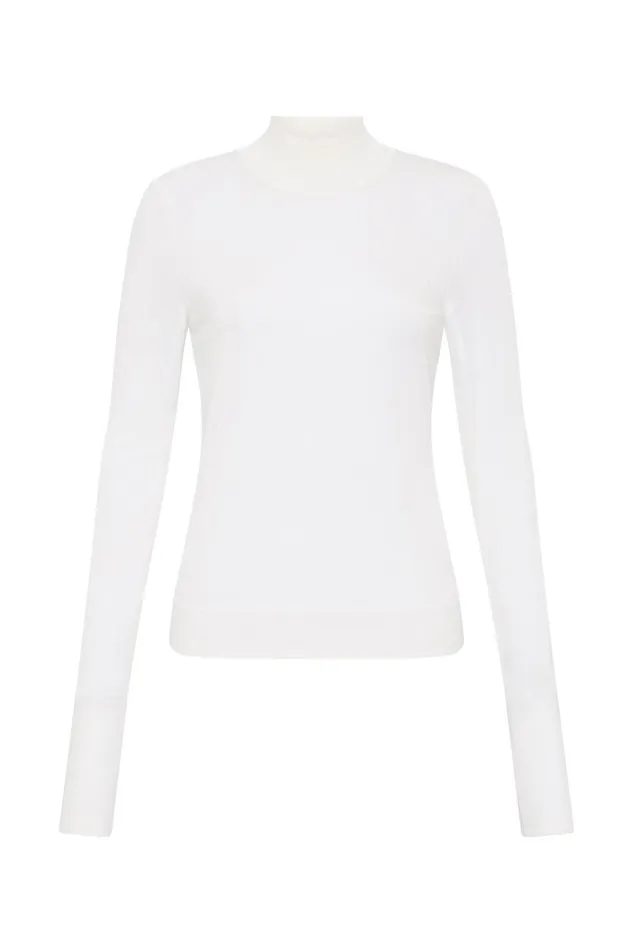 Aje Tops Rae Long Sleeve Skivvy Ivory 8211 Women