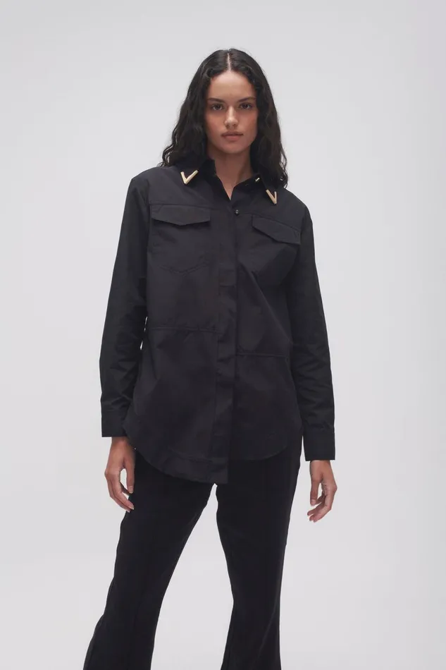 Aje Tops Ryka Hardware Shirt Black 8211 Women